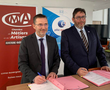 Signature convention de partenariat CMA Auvergne-Rhône-Alpes Pôle Emploi